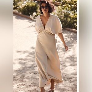 BHLDN champagne Leila bridesmaid gown size 4